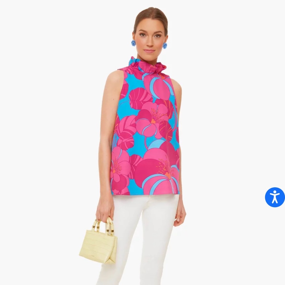 EUC Tuckernuck X Cameran Eubanks Wild Azalea Mason Blouse
